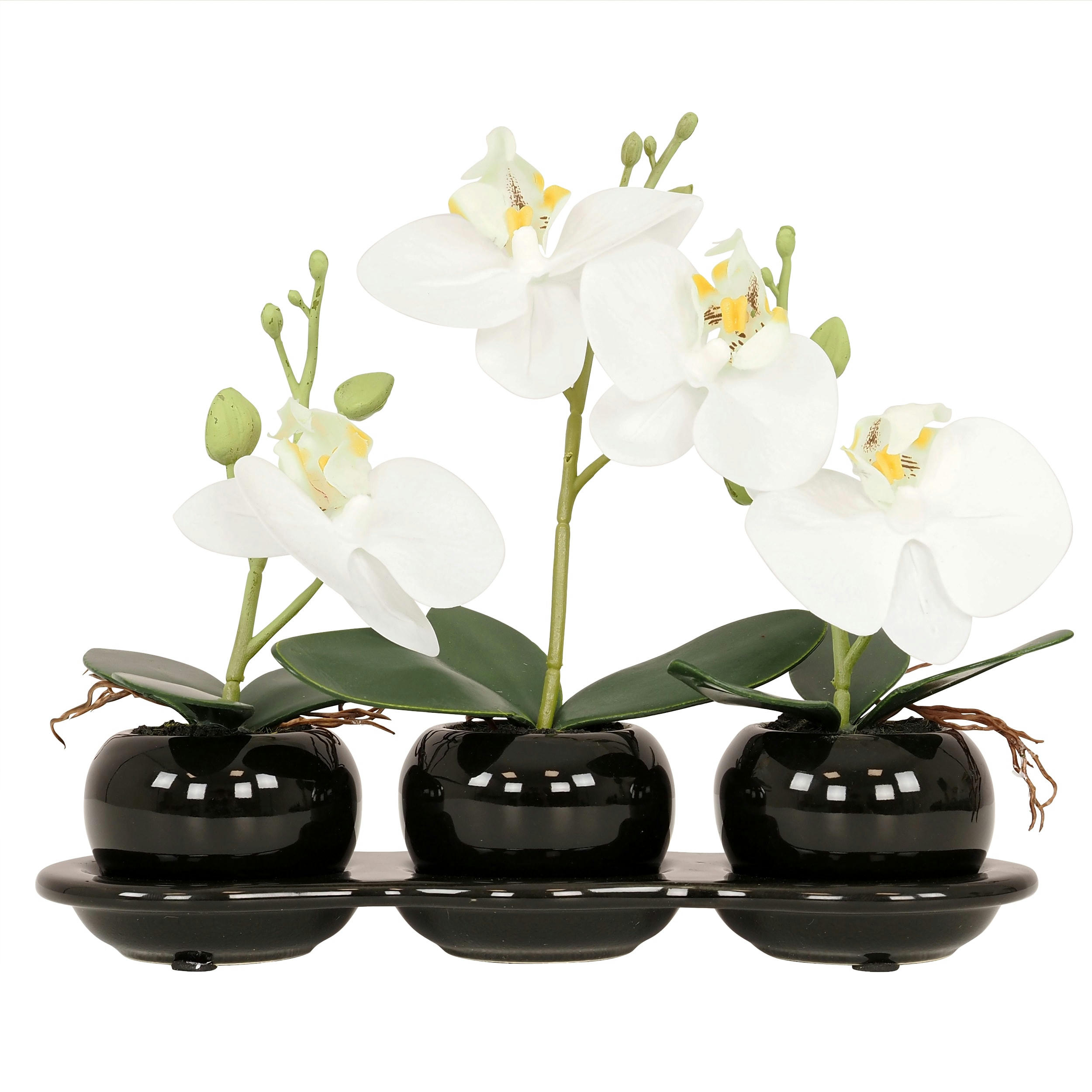 - Orchidées artificielles 20cm lot de 3