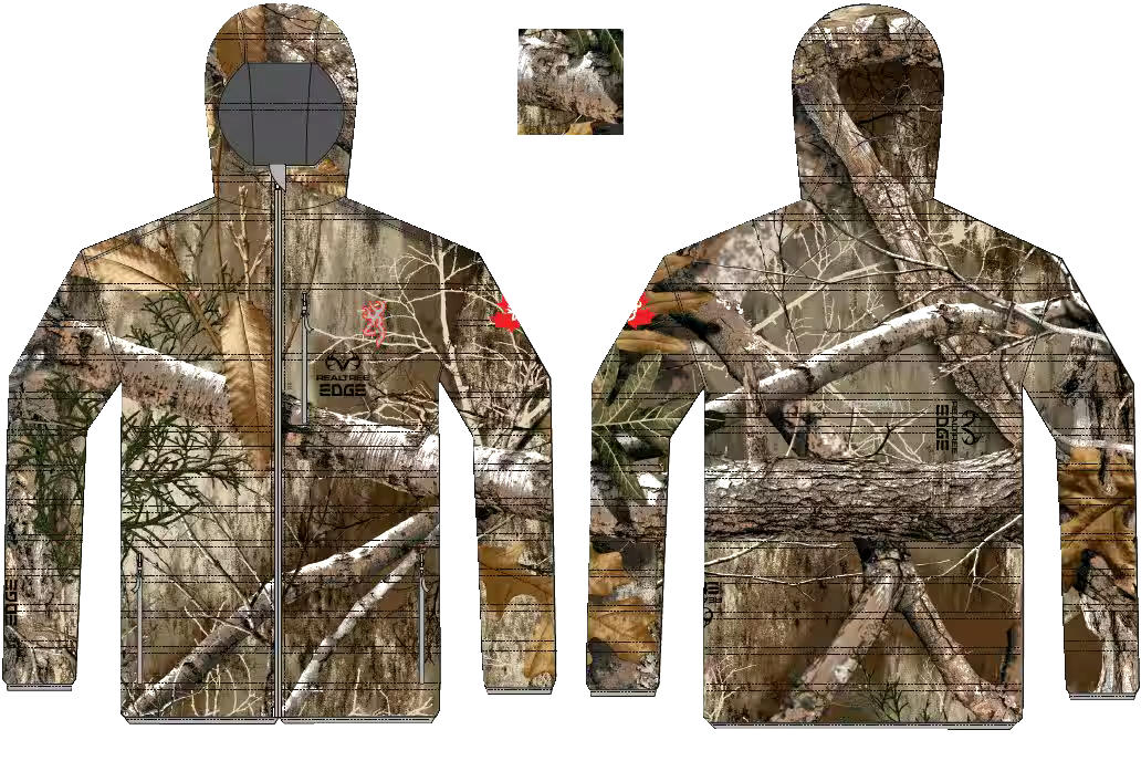 Browning Unisex Insulated Reversible Hunting Jacket with Hand Warmer Pockets, Camo/Grey
