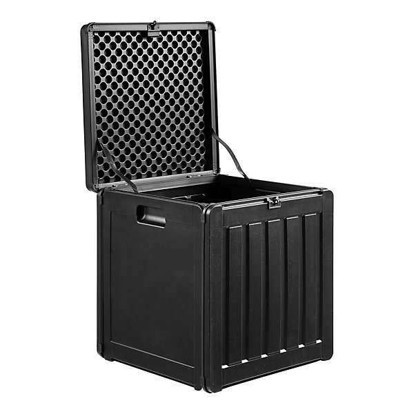Coffre à coussins Sobra HOUSE NORDIC, plastique noir 76 L, 42,8 x 42,8 x 46,4 cm