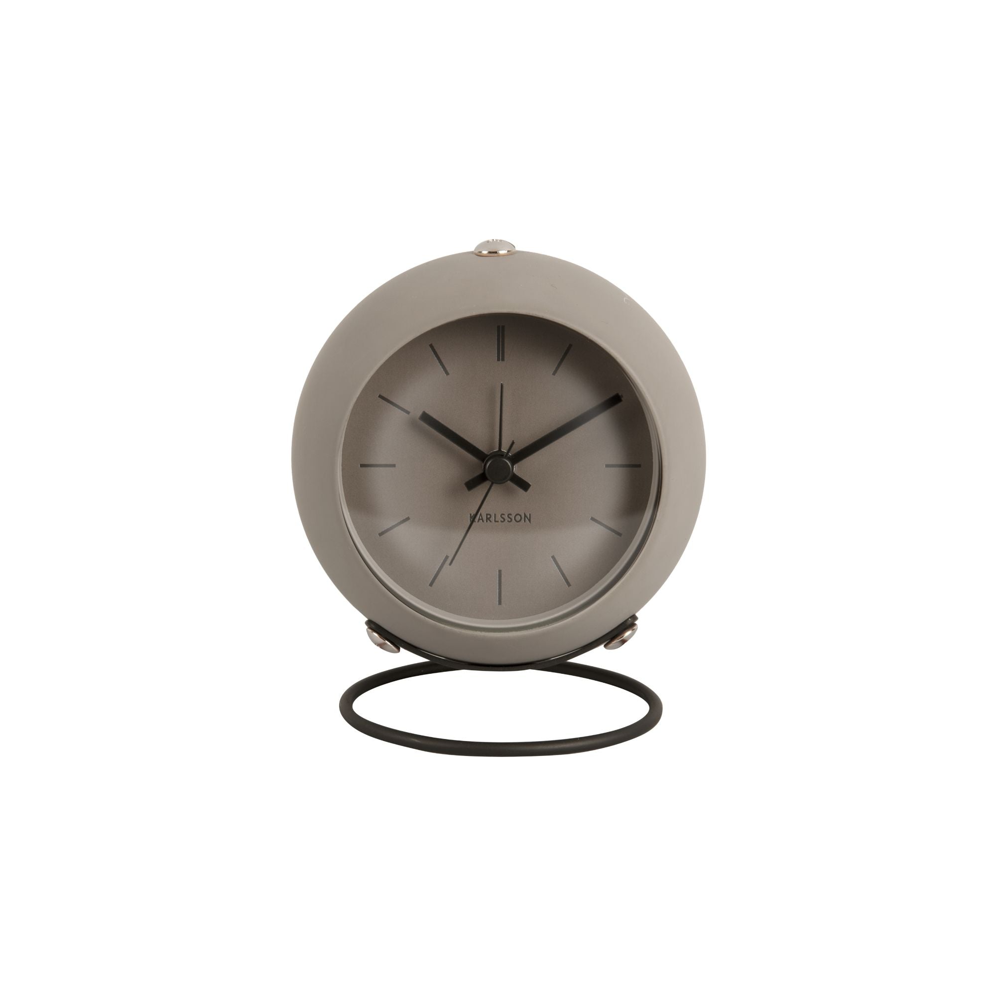 Karlsson wekker Nirvana Globe - grijs - Ø9.5cm