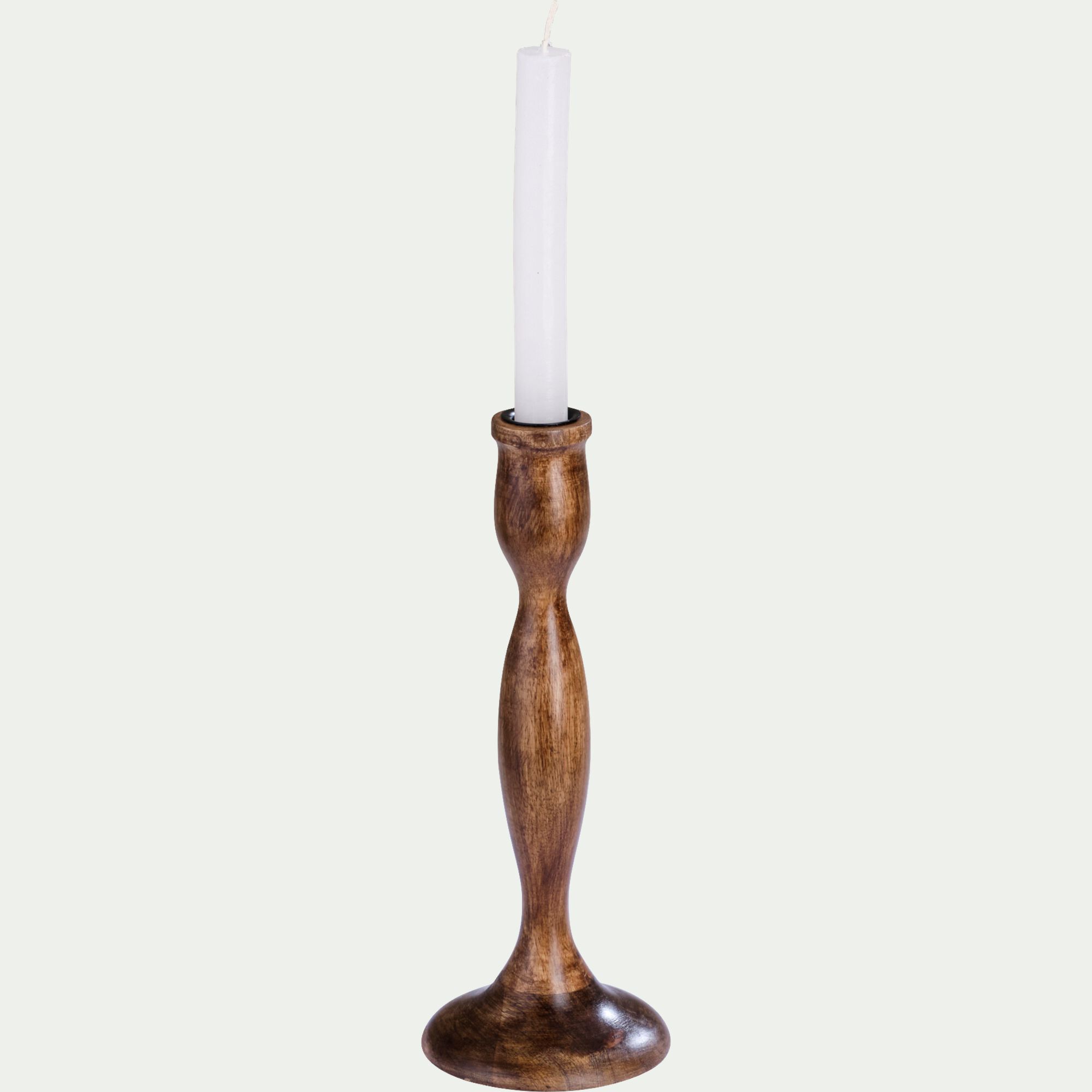 SANTINO - Chandelier en bois de manguier D10xH26,5cm - bois foncé