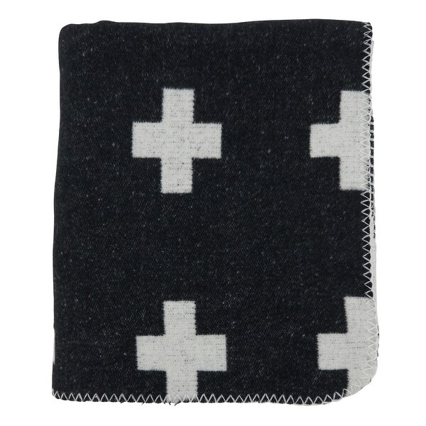 Reversible Plus Sign Design Throw