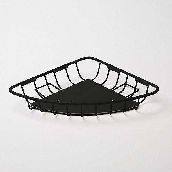 Panier filaire d'angle Koros GoodHome noir