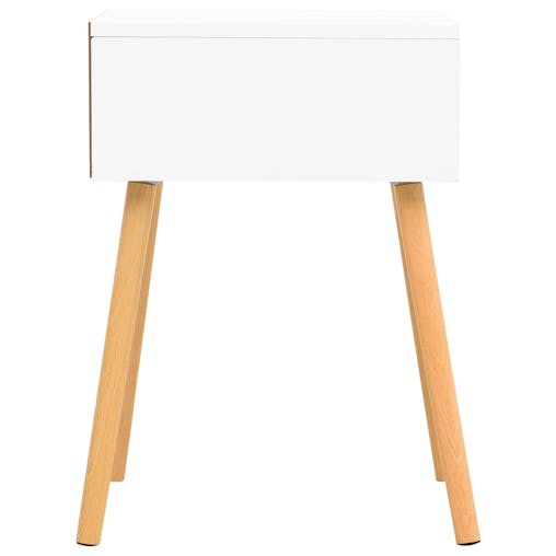 NNEVL Bedside Cabinet White & Sonoma Oak 40x40x56 cm Chipboard
