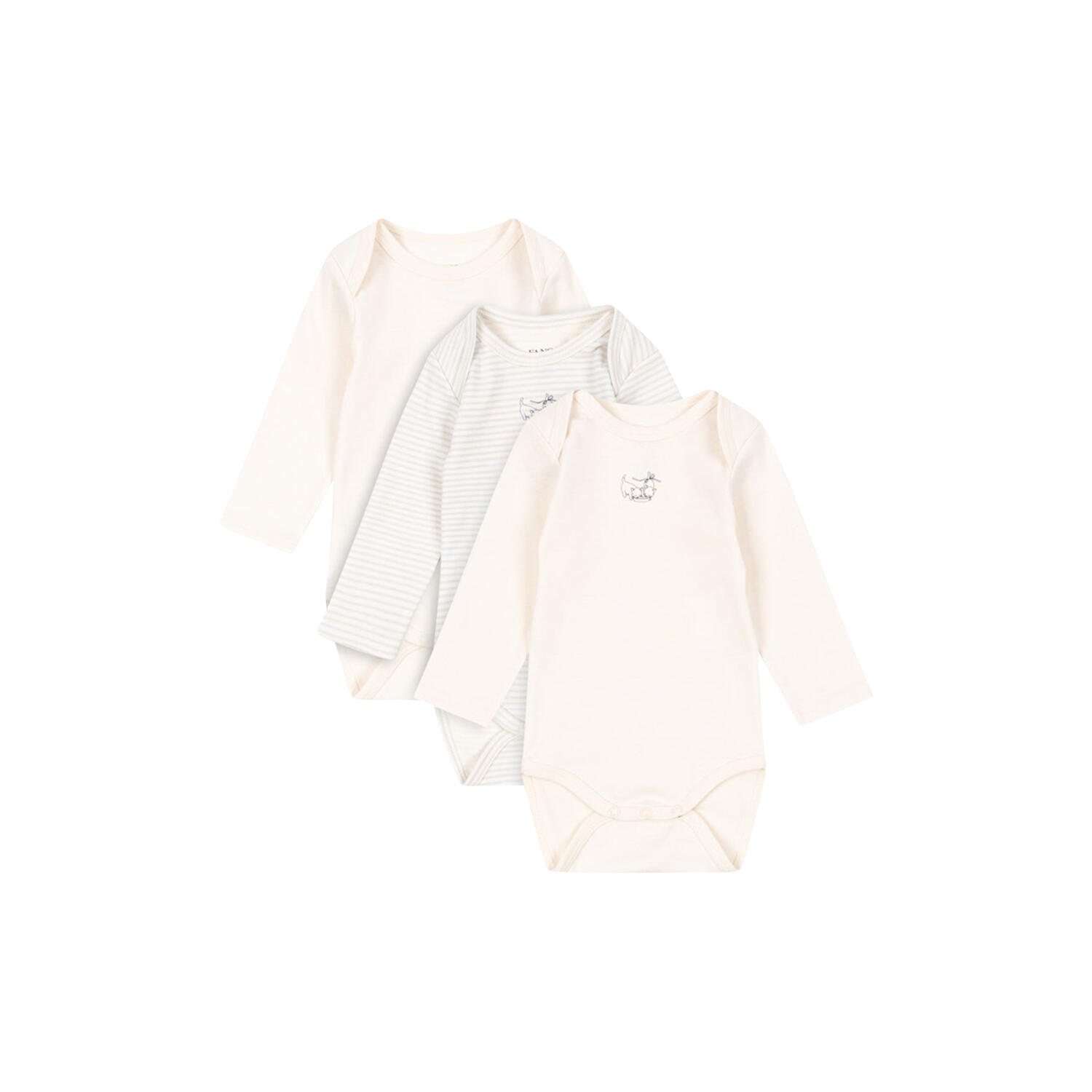 Fio Stripe 3-pack LS Body, blue mix