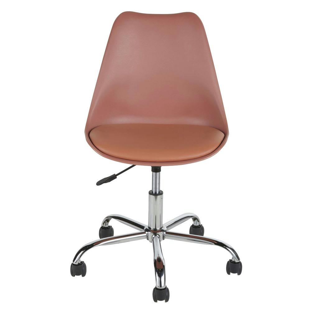 Bristol - Chaise de bureau enfant réglable à roulettes terracotta