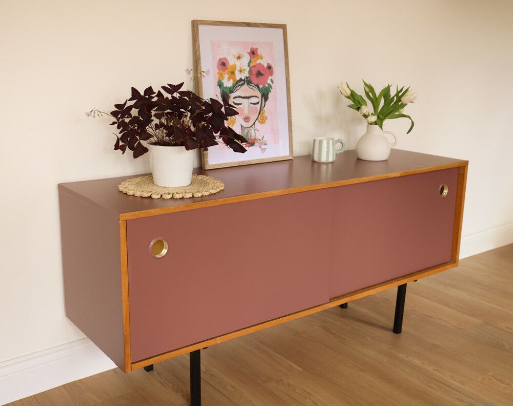 DEKORFOLIE D-C-FIX SELVKLEBENDE SILKEMATT RUSTRØD 45X200 CM