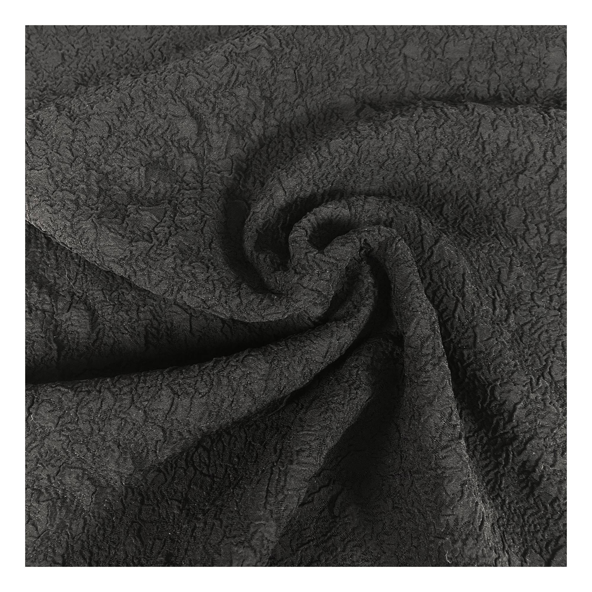 Black Embroidered Floral Fabric by the Metre