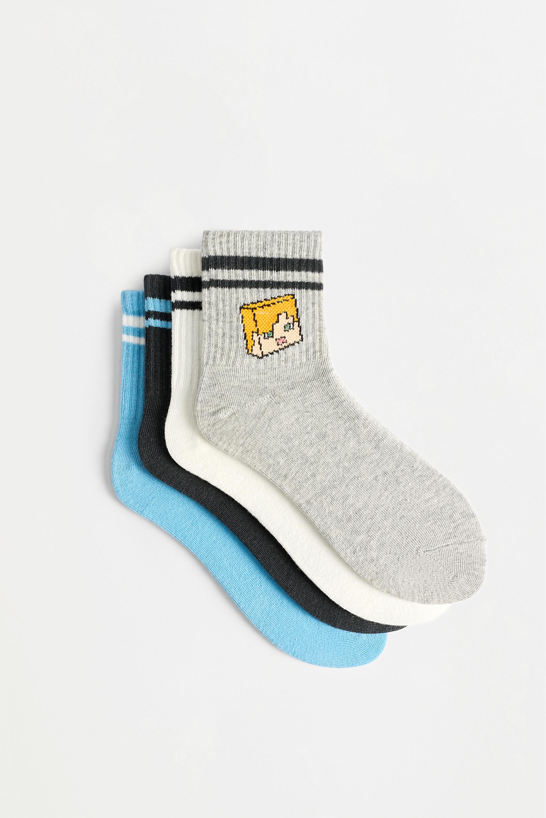 Calcetines cortos Minecraft (Pack 4)