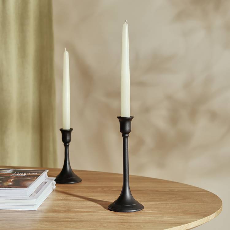 Habitat Metal Candle Stick - Black