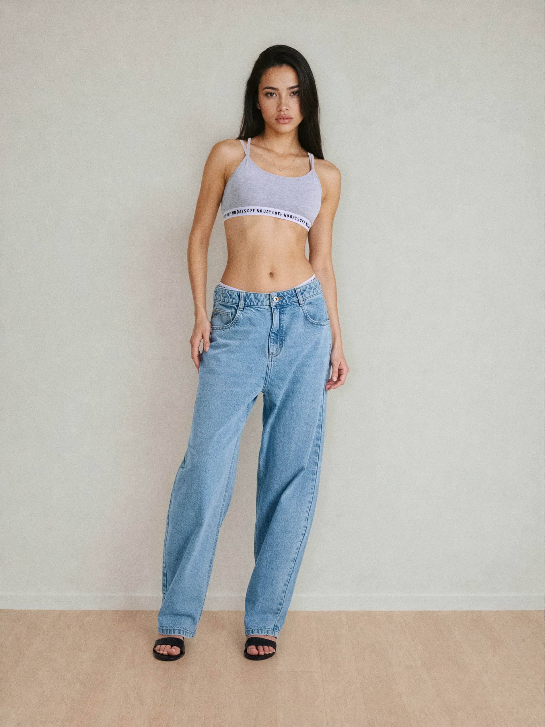 Jeansy balloon high waist