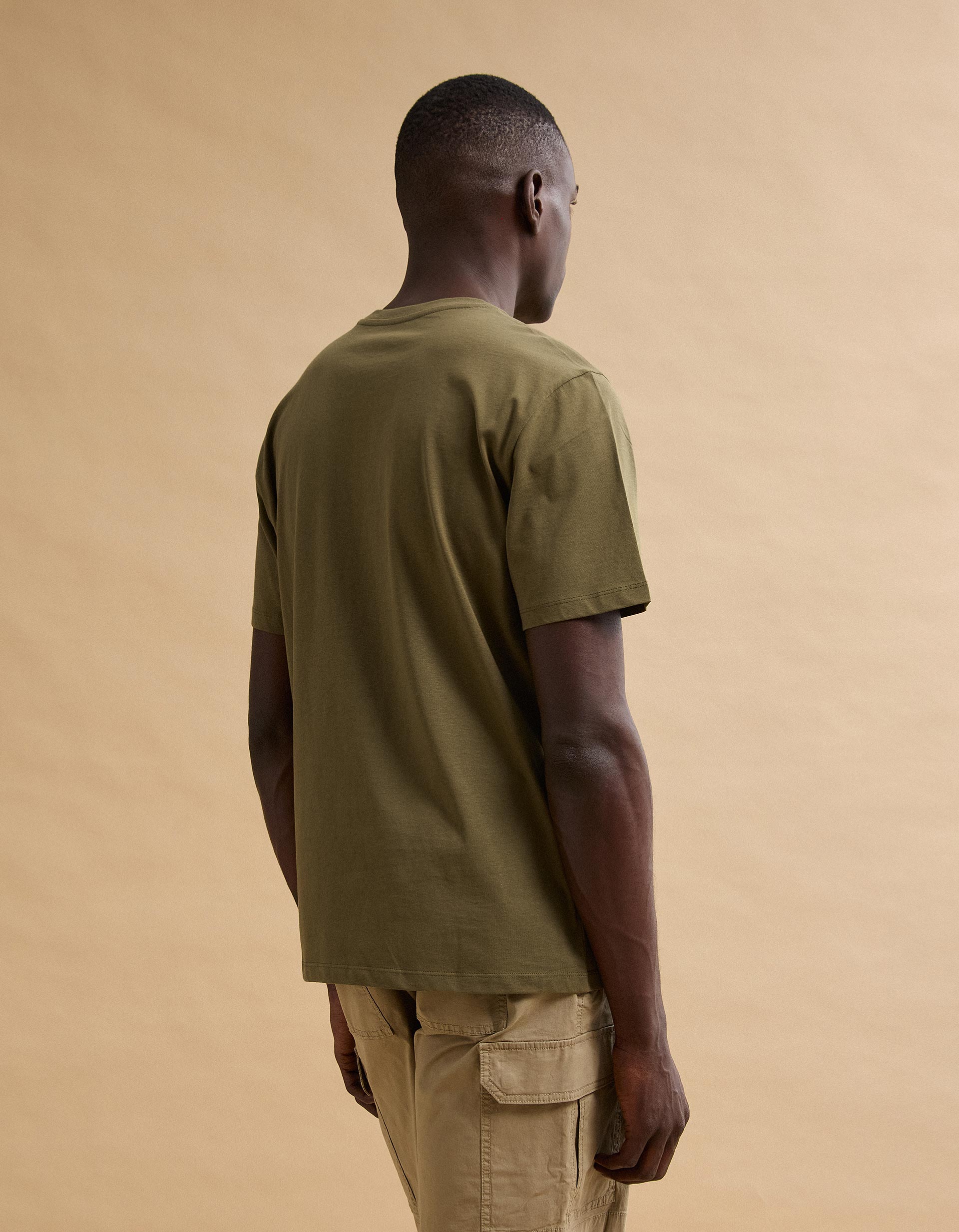 T-shirt Jersey Estampada, Homem, Verde Escuro