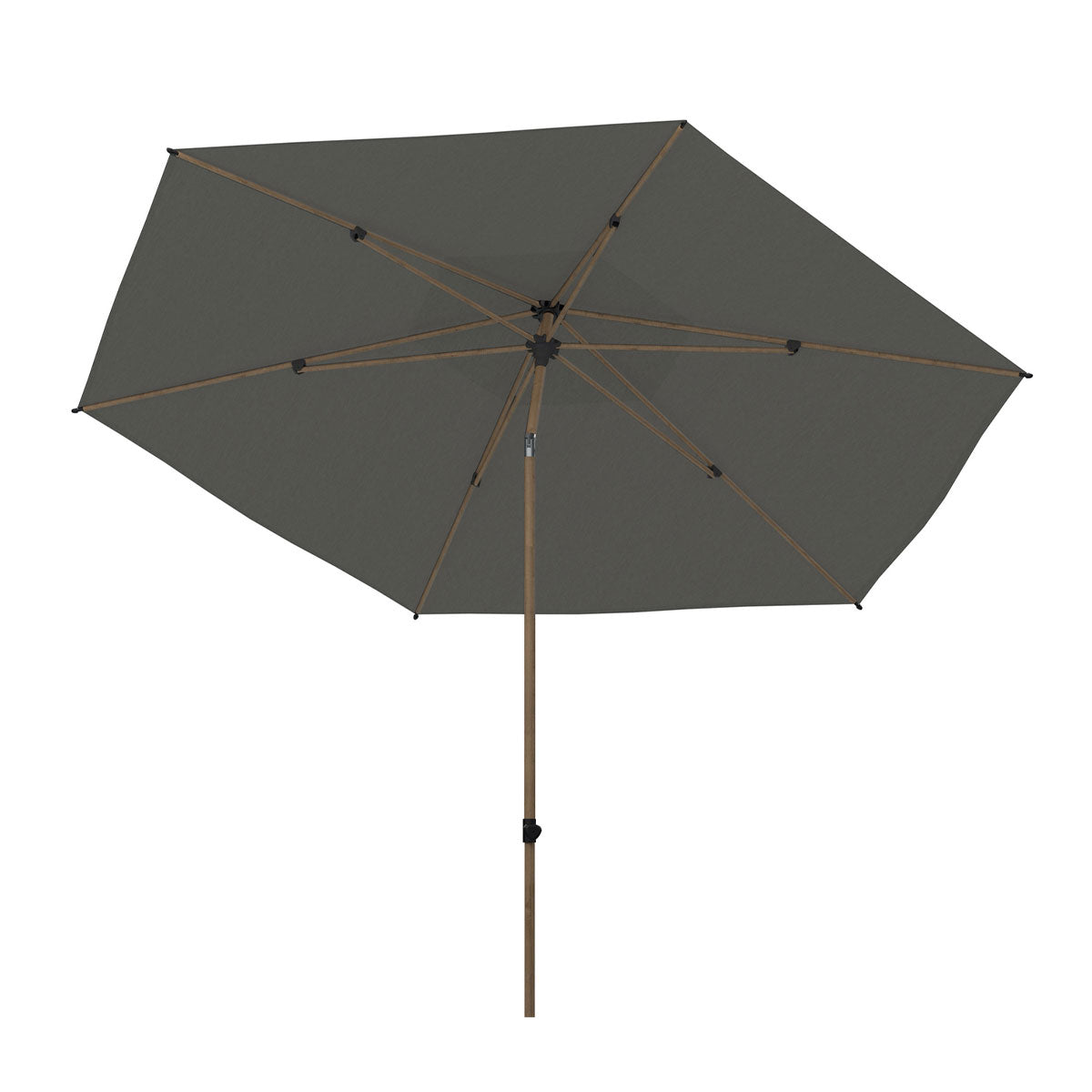 4 Seasons stokparasol Azzurro antraciet - houtlook - Ø300 cm