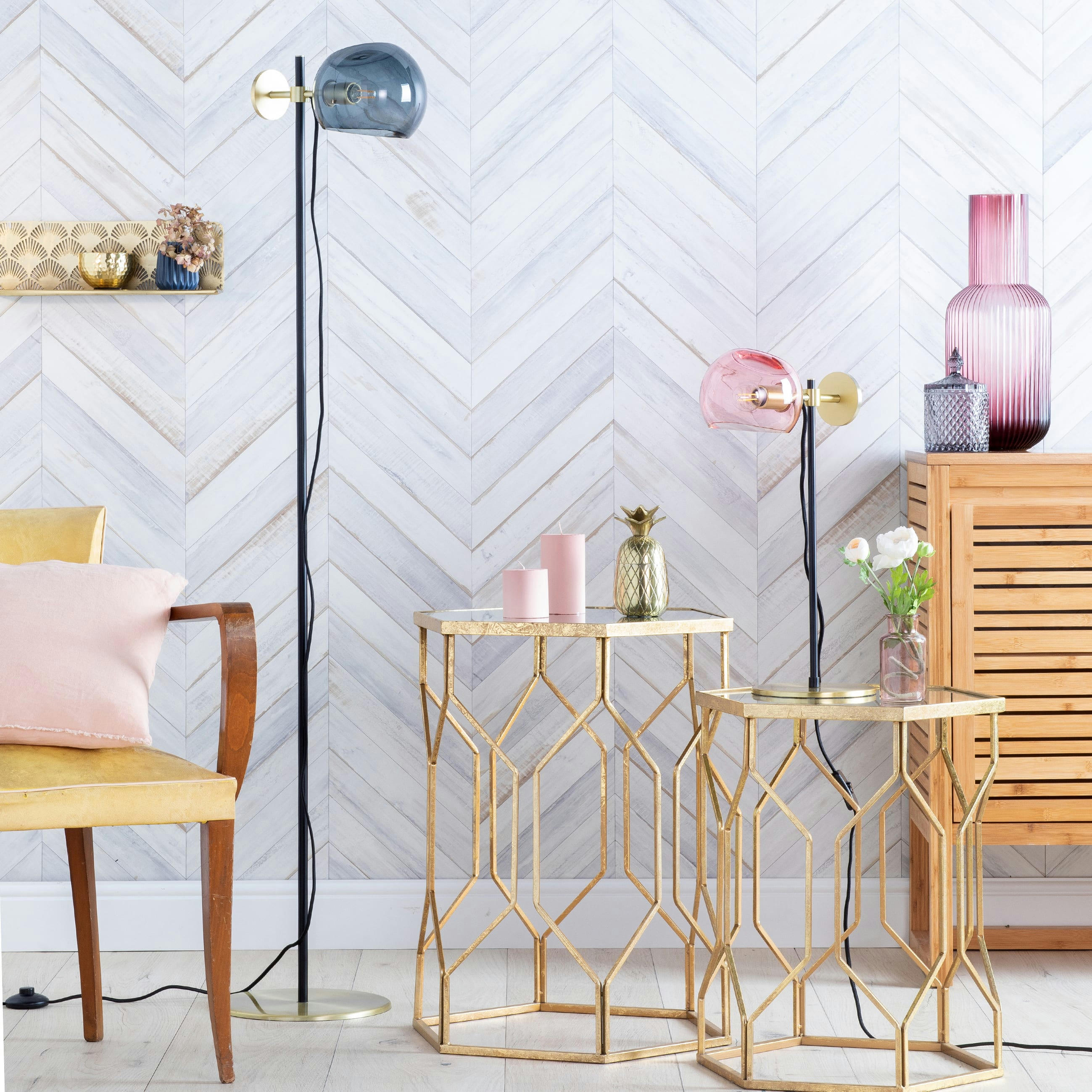 OLGA - Lampadaire en métal noir