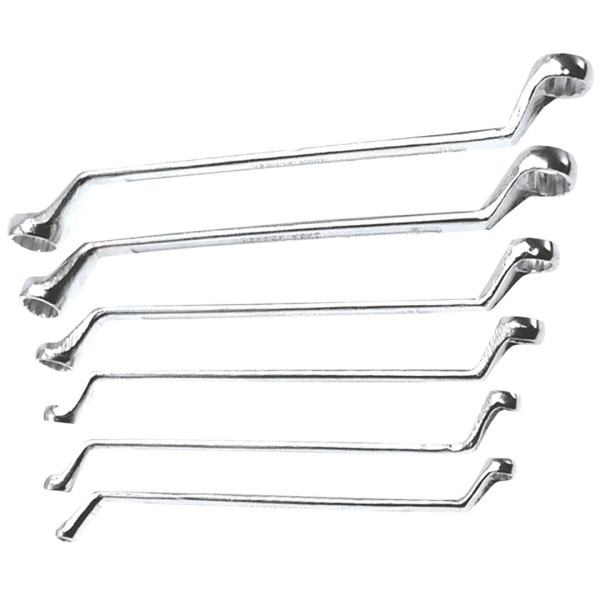Klucze oczkowe odgięte 6-17 6 szt TOP TOOLS 35D455