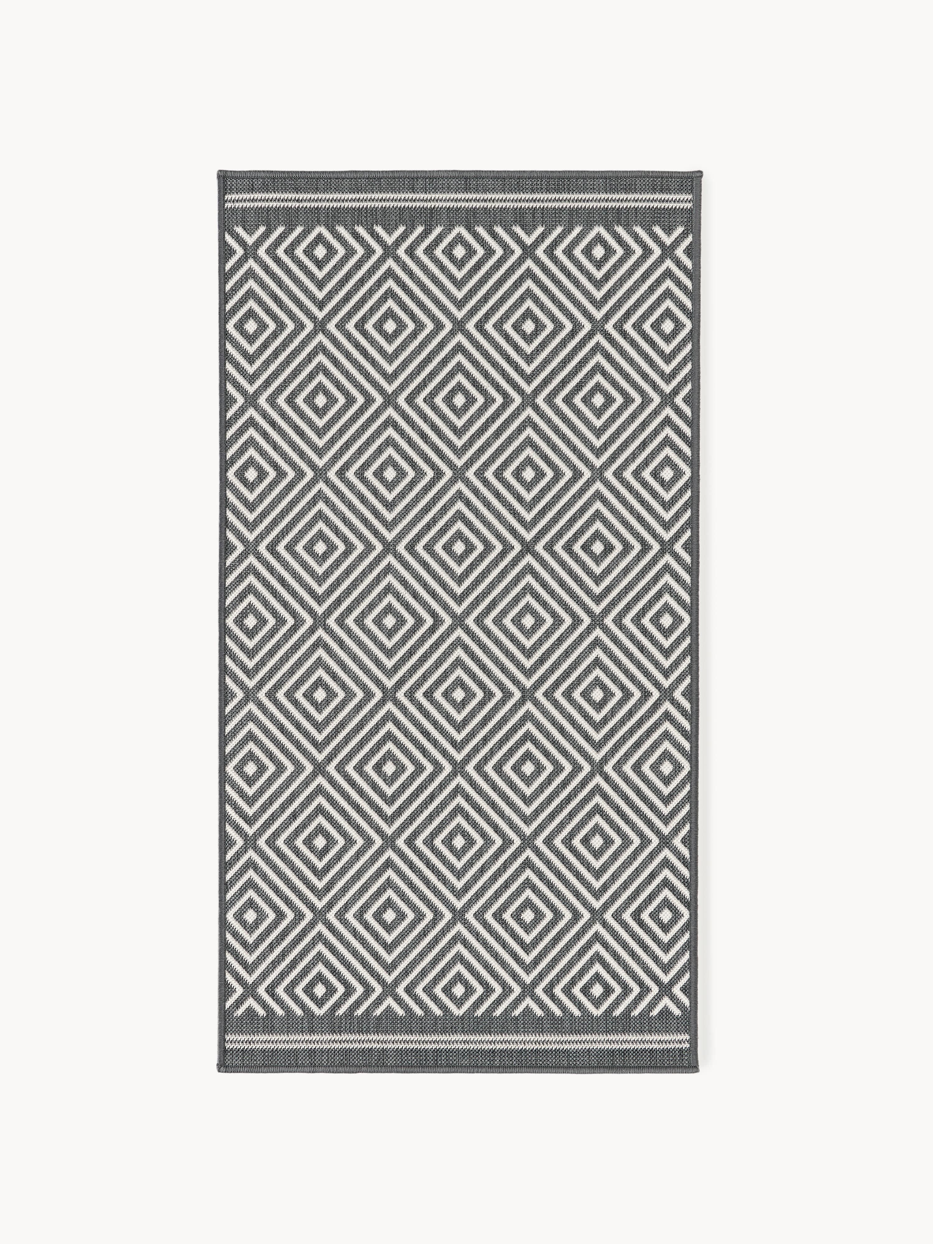 Outdoor-Wendeteppich Reddy mit Rautenmuster
