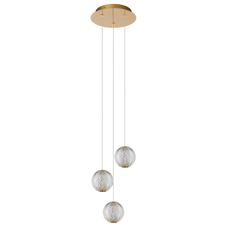 Suspension LED Cintra transparente Ø 25 cm 3 x 4,7 W LUCIDE
