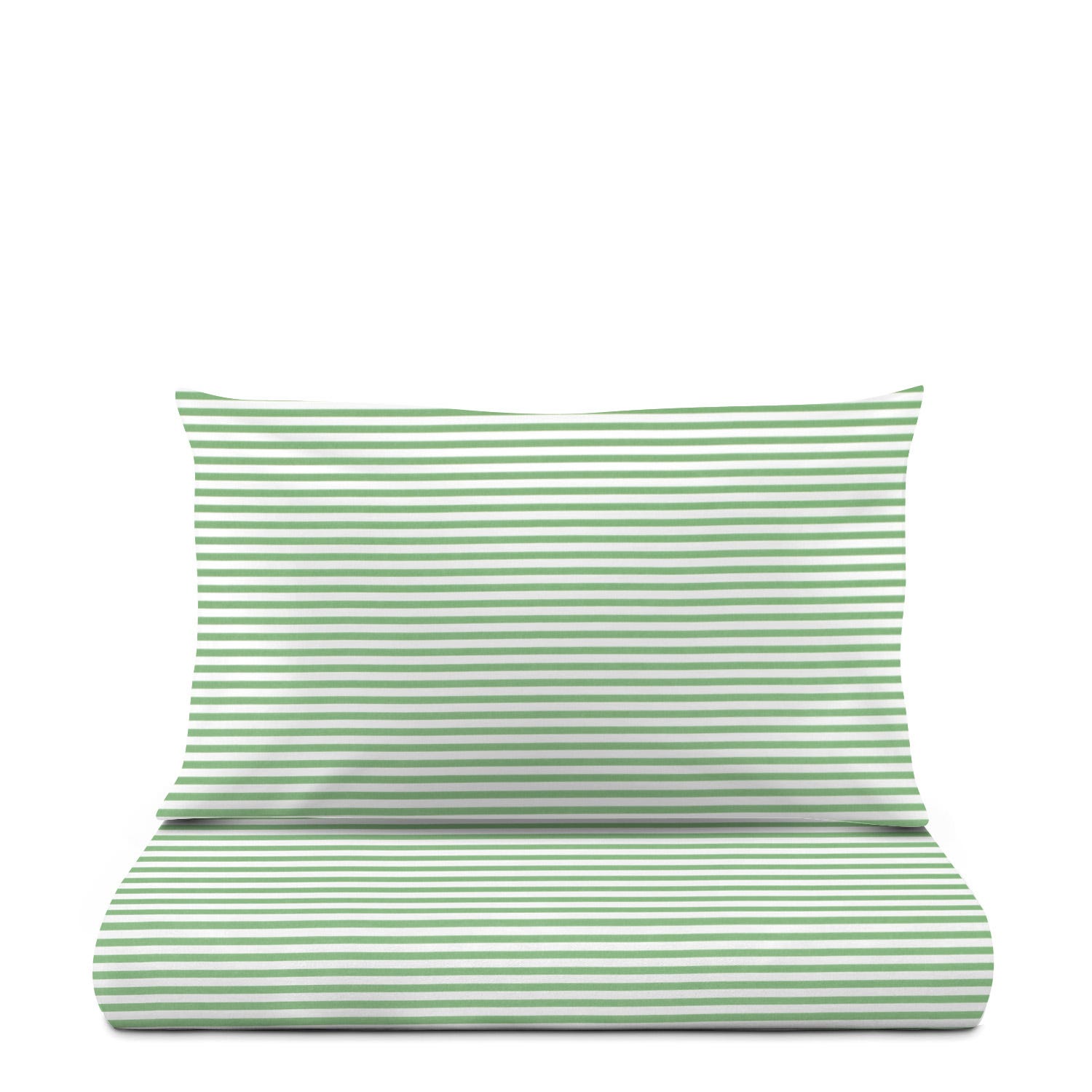 Parure letto singolo righe verde Young