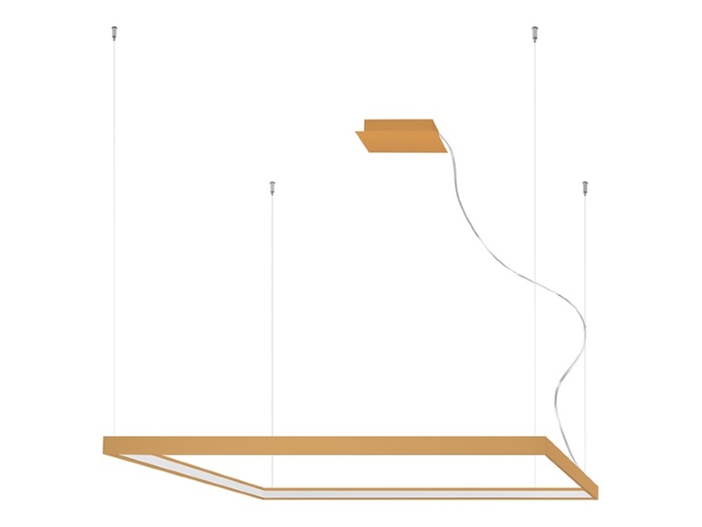 Lampa wisząca Nelya LED aluminiowa złota
