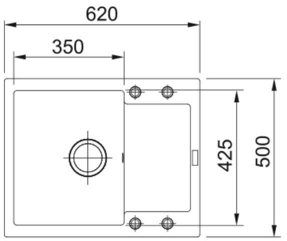 FRANKE Zlewozmywak MRG 611-62 czarny mat 114.0676.031