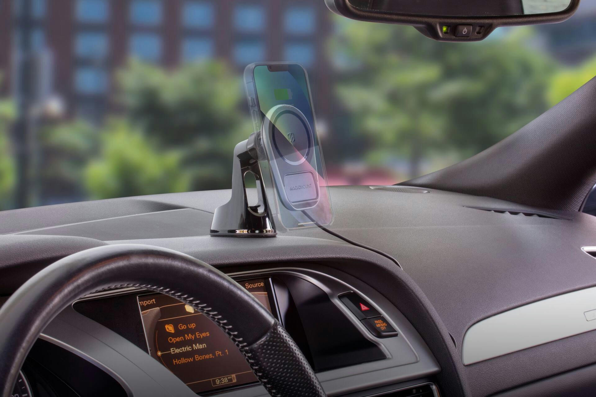 Scosche Magic Mount ™ ProCharge5 Window/Dash Phone Mount, Qi-Compatible, Black