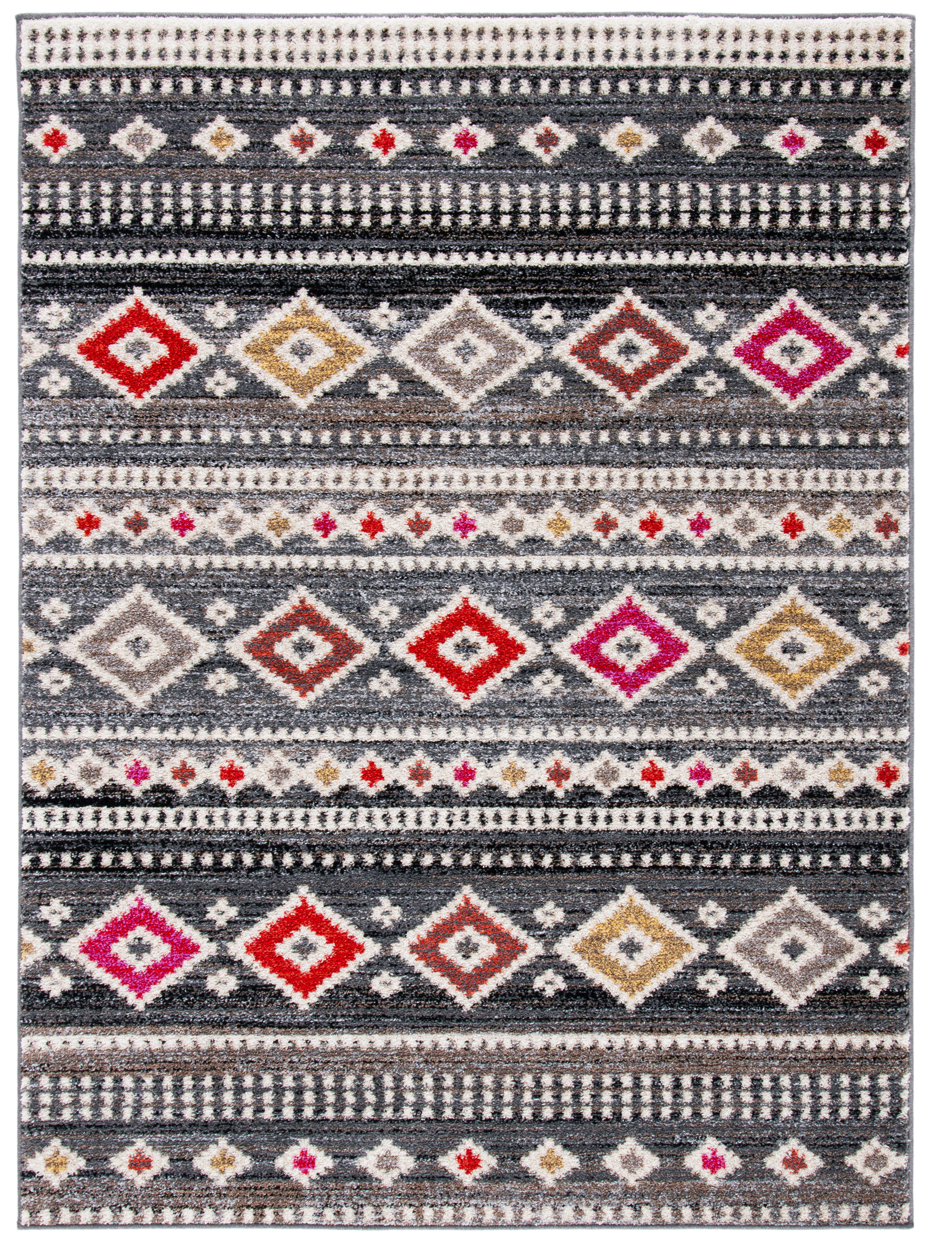 ADIRONDACK - Tapis de salon interieur en gris & ivoire, 183 x 274 cm