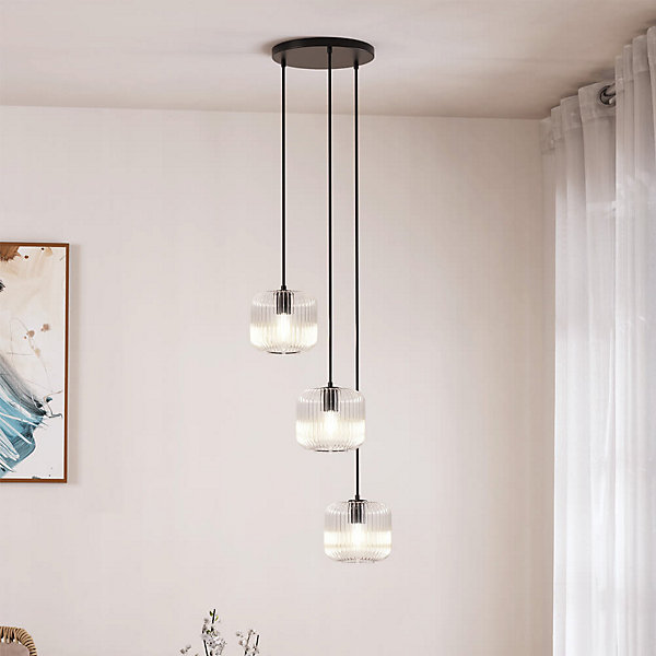 Lampe suspendue en verre LILY - Transparent