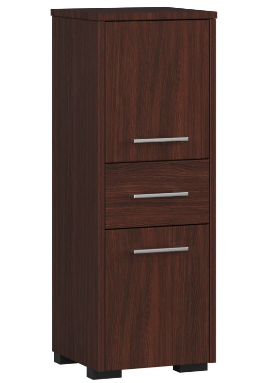 Kolumna łazienkowa, 2 drzwi, 1 szuflada, 140 x 30 x 30 cm, wenge
