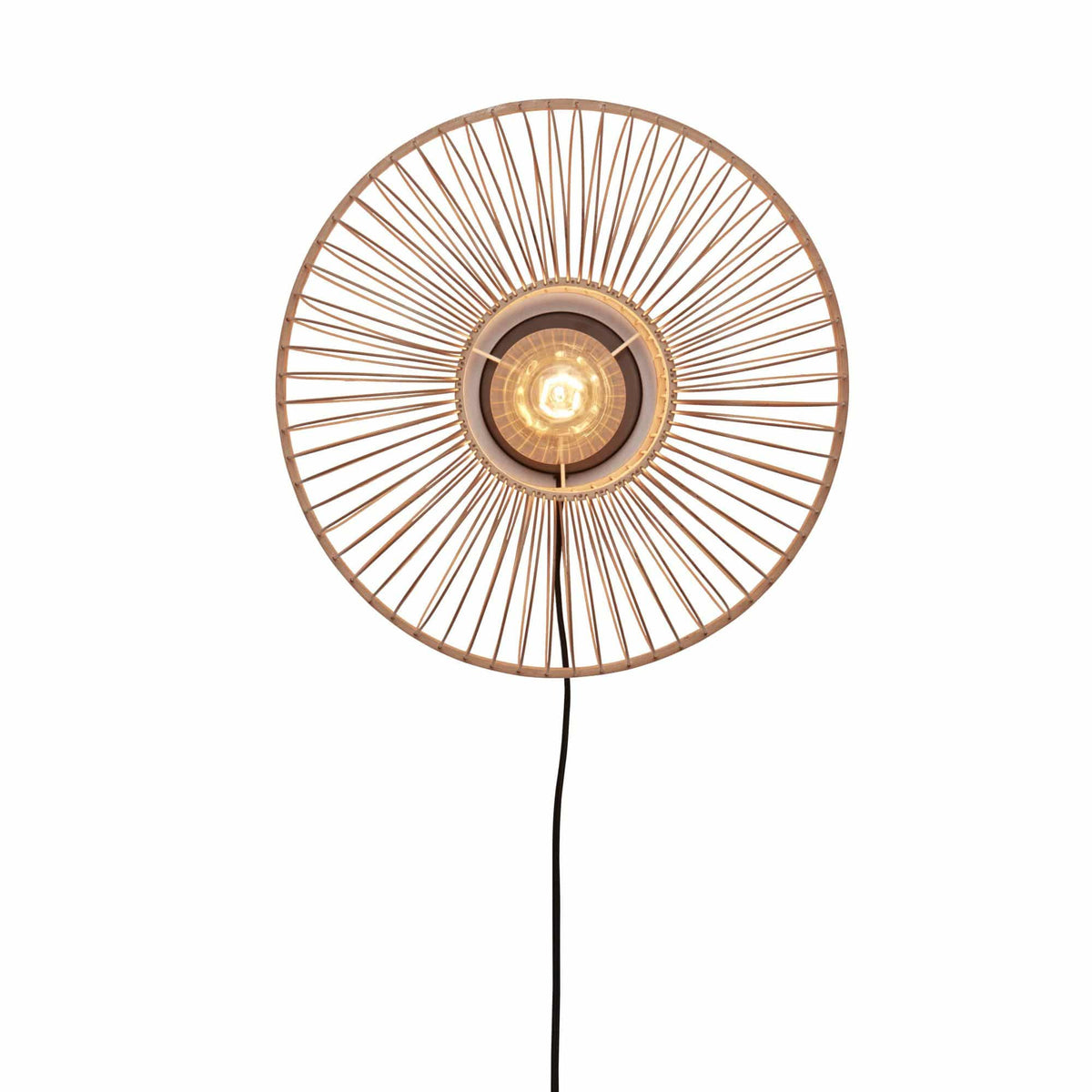 GOOD&MOJO wandlamp Hokkaido - bruin - Ø50cm