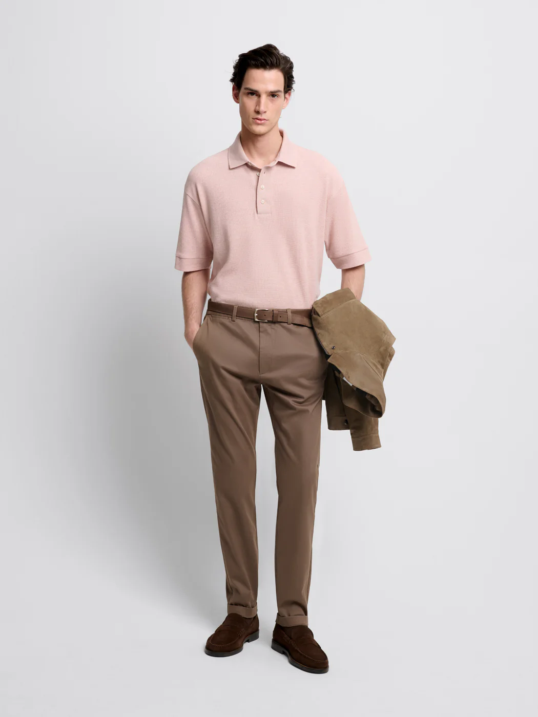 Chino en coton mélangé