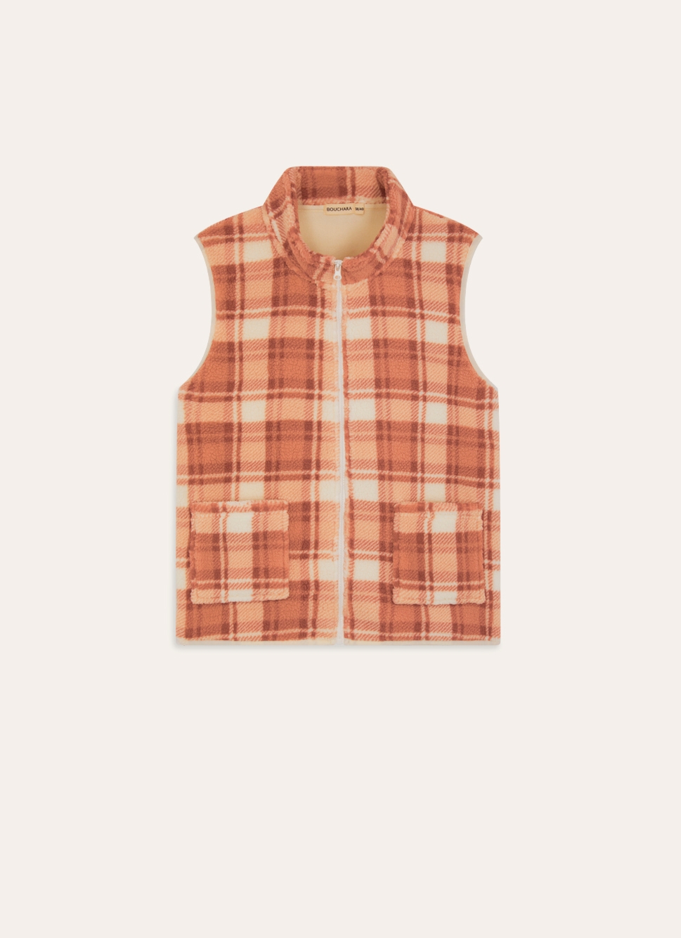 VESTE S/M CARREAUX KARO ROSE A CARREAU