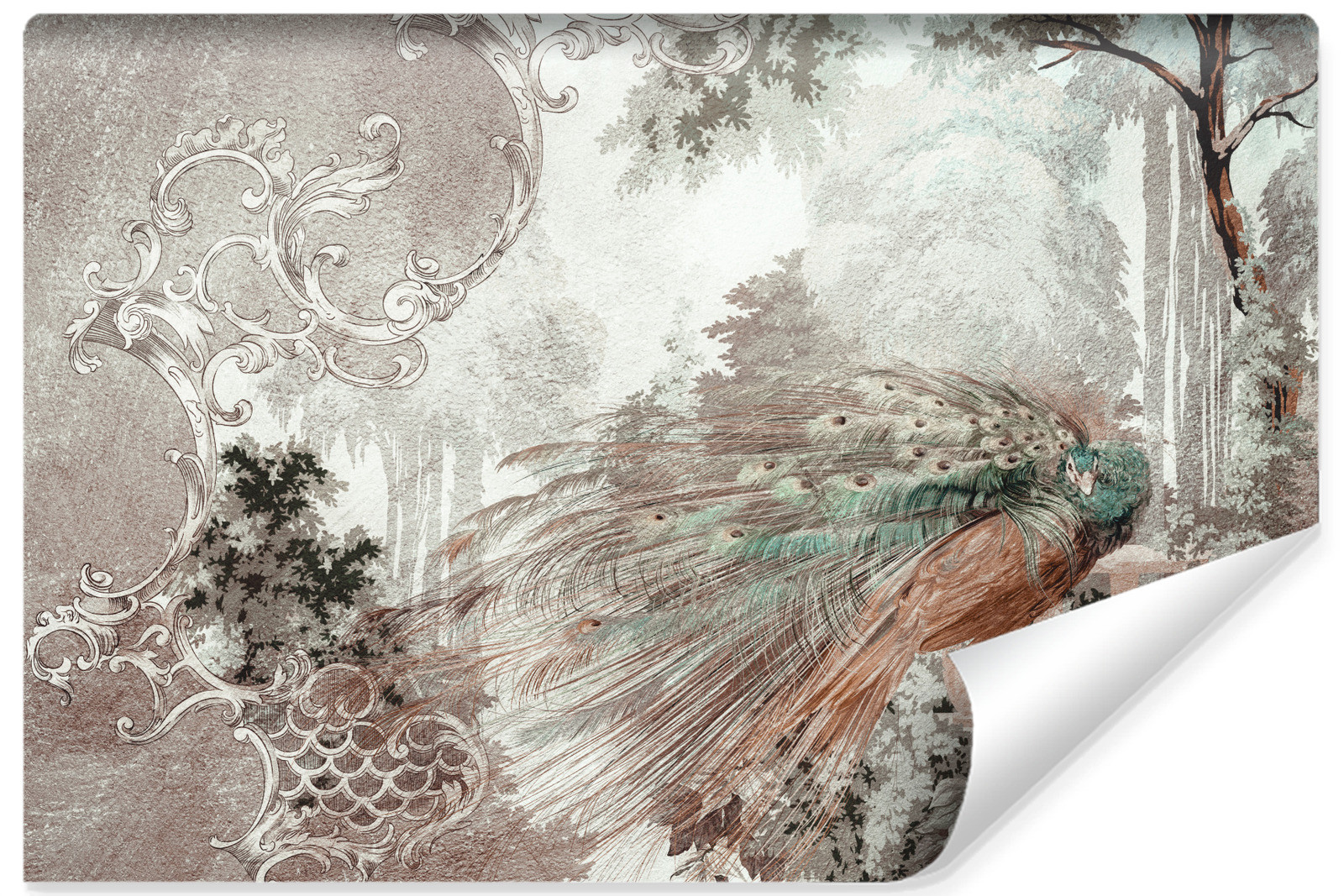 Fototapeta Abstrakcyjny Paw W Stylu Vintage 90x60cm