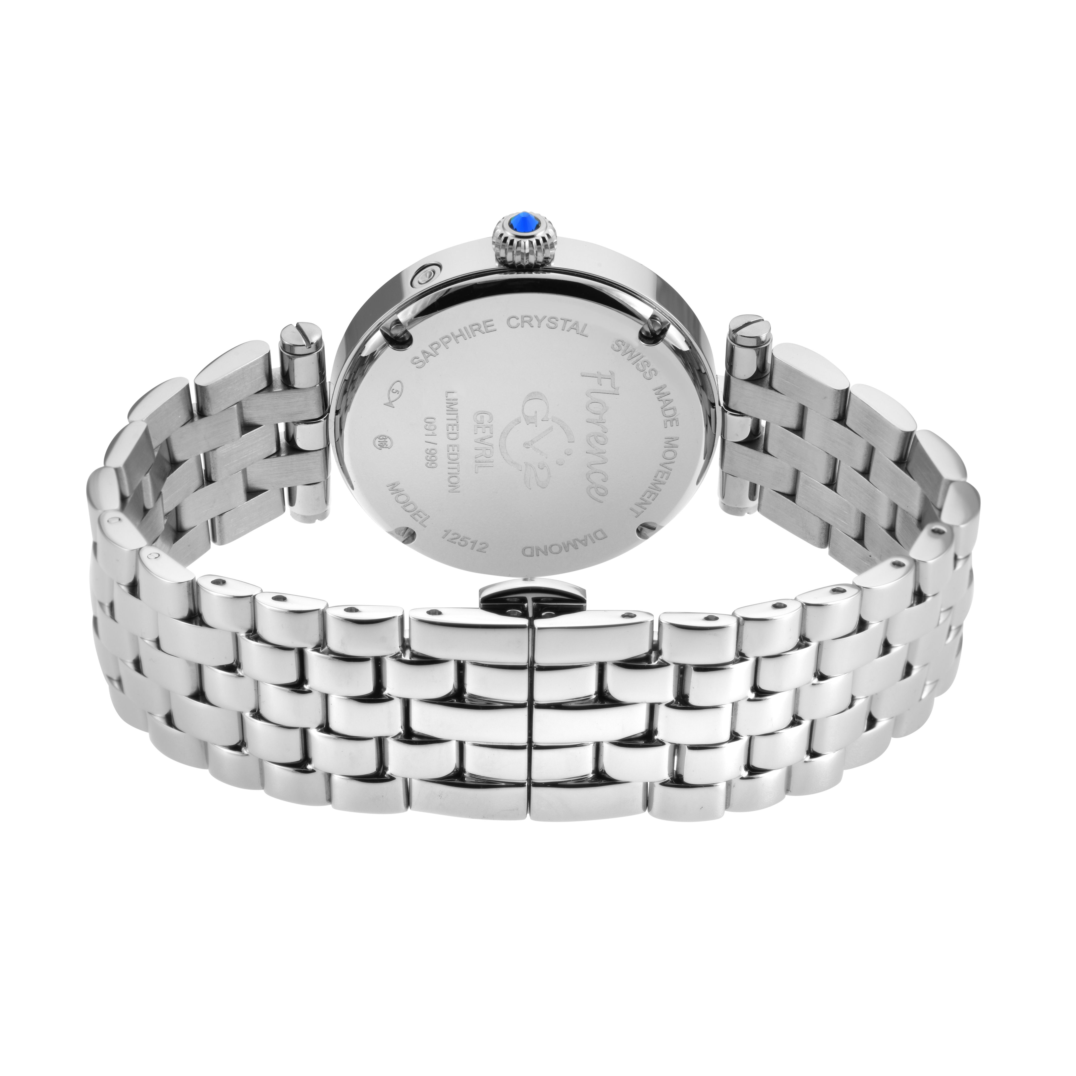 GV2 Florence 12518 Mother of Pearl Dial Diamond Swiss Quartz Watch