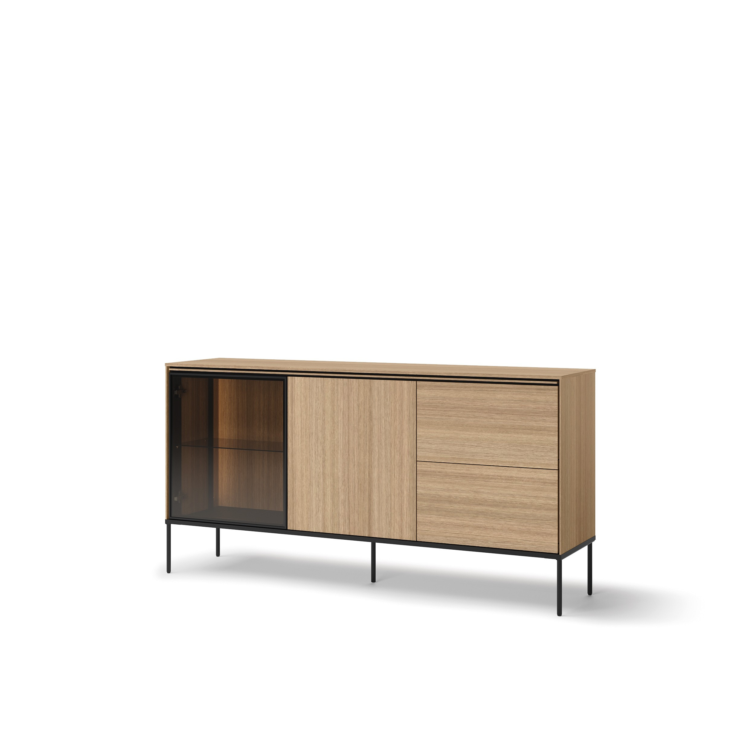 Komoda VISSO VI-05 z oświetleniem LED dąb linearny