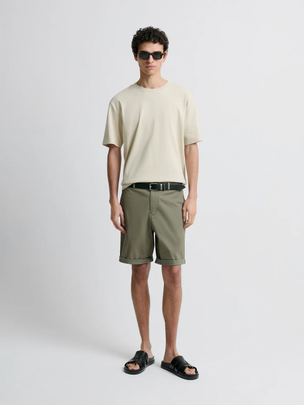 Bermuda slim taille semi-élastiquée