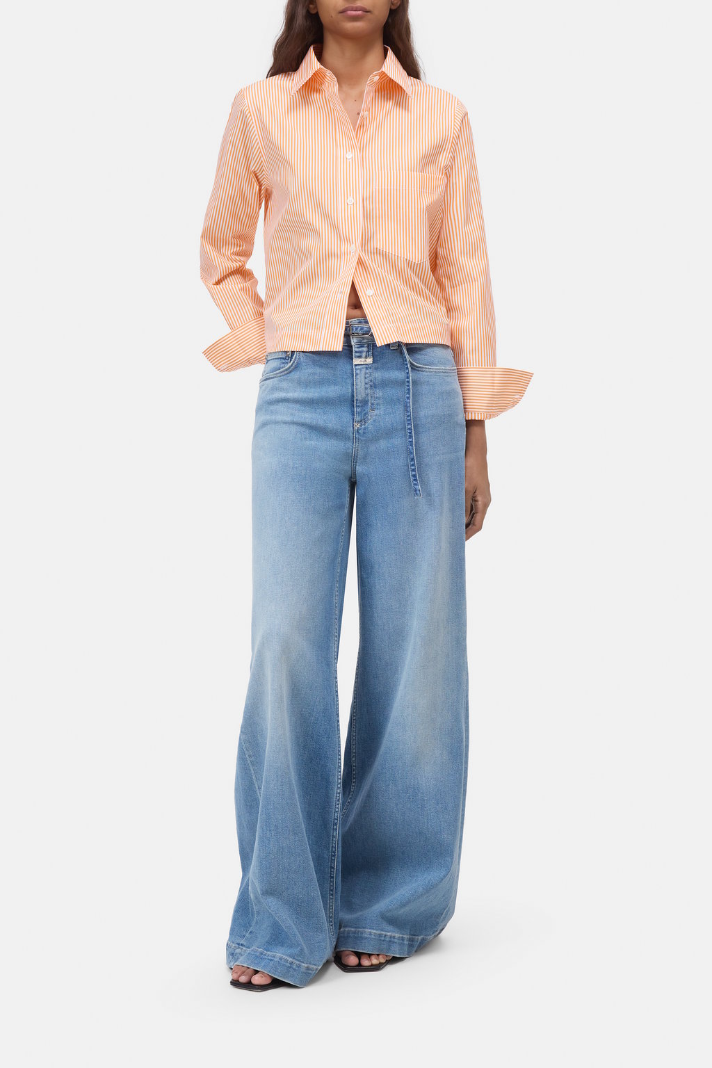 Kurze Baumwoll-Bluse