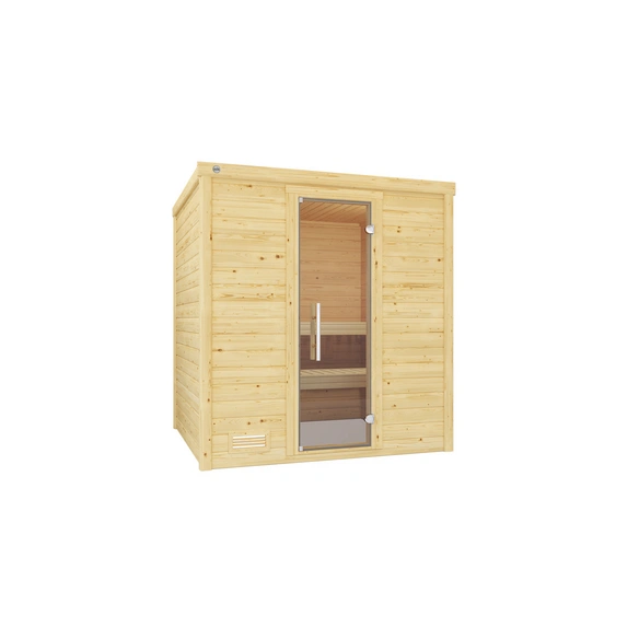 Massivholzsauna »BERGEN 2«, BxHxT: 195,5 cm x 205 cm x 178 cm
