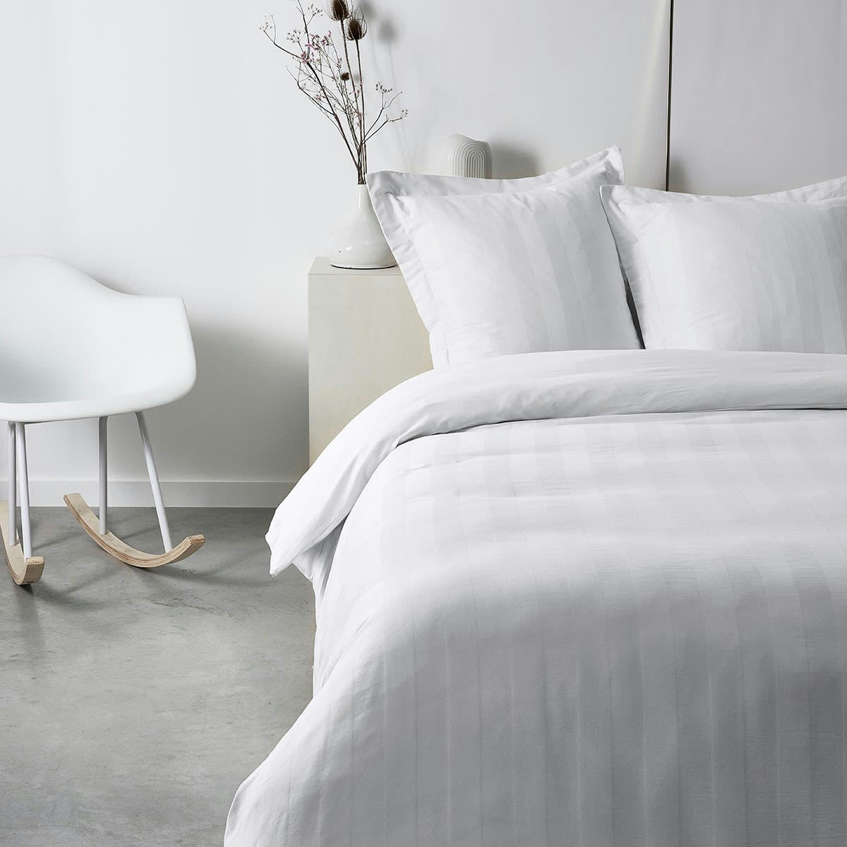 PRESTIGE - Drap housse en Coton Blanc 140x200 cm
