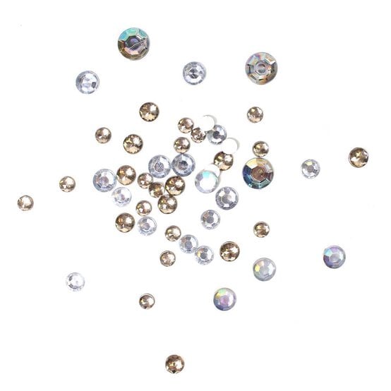 Gold and Silver Assorted Round Gems 90g