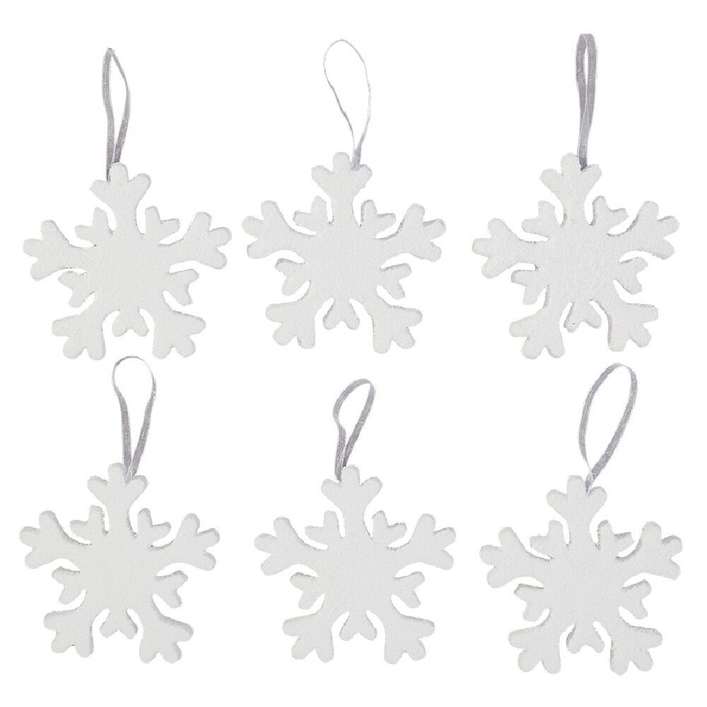 Suspension de No&euml;l en polystyrène blanc x6