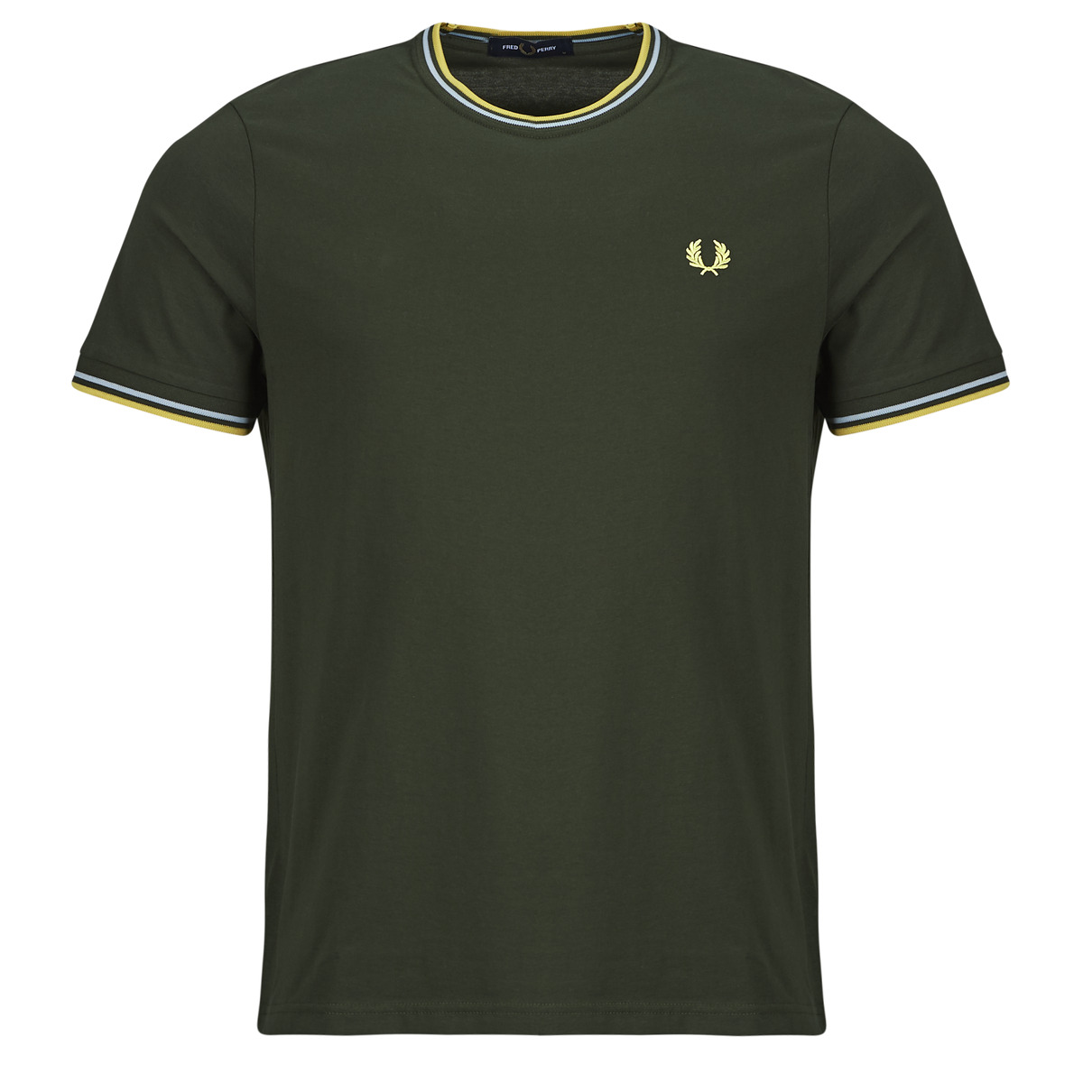 Fred Perry - TWIN TIPPED T-SHIRT - Green / Yellow