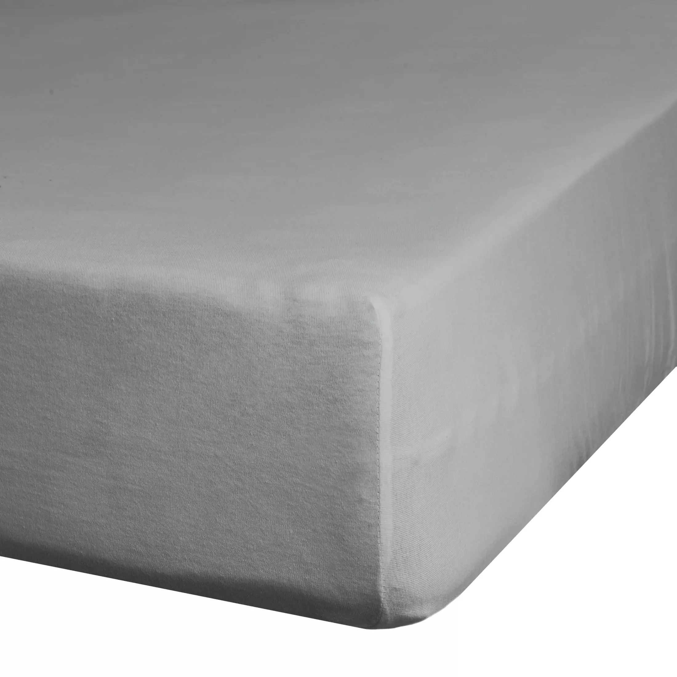 Prześcieradło gładkie z gumką 180x200 cm z satyny bawełnianej kolor stalowy 125 g/m2 NOVA 3