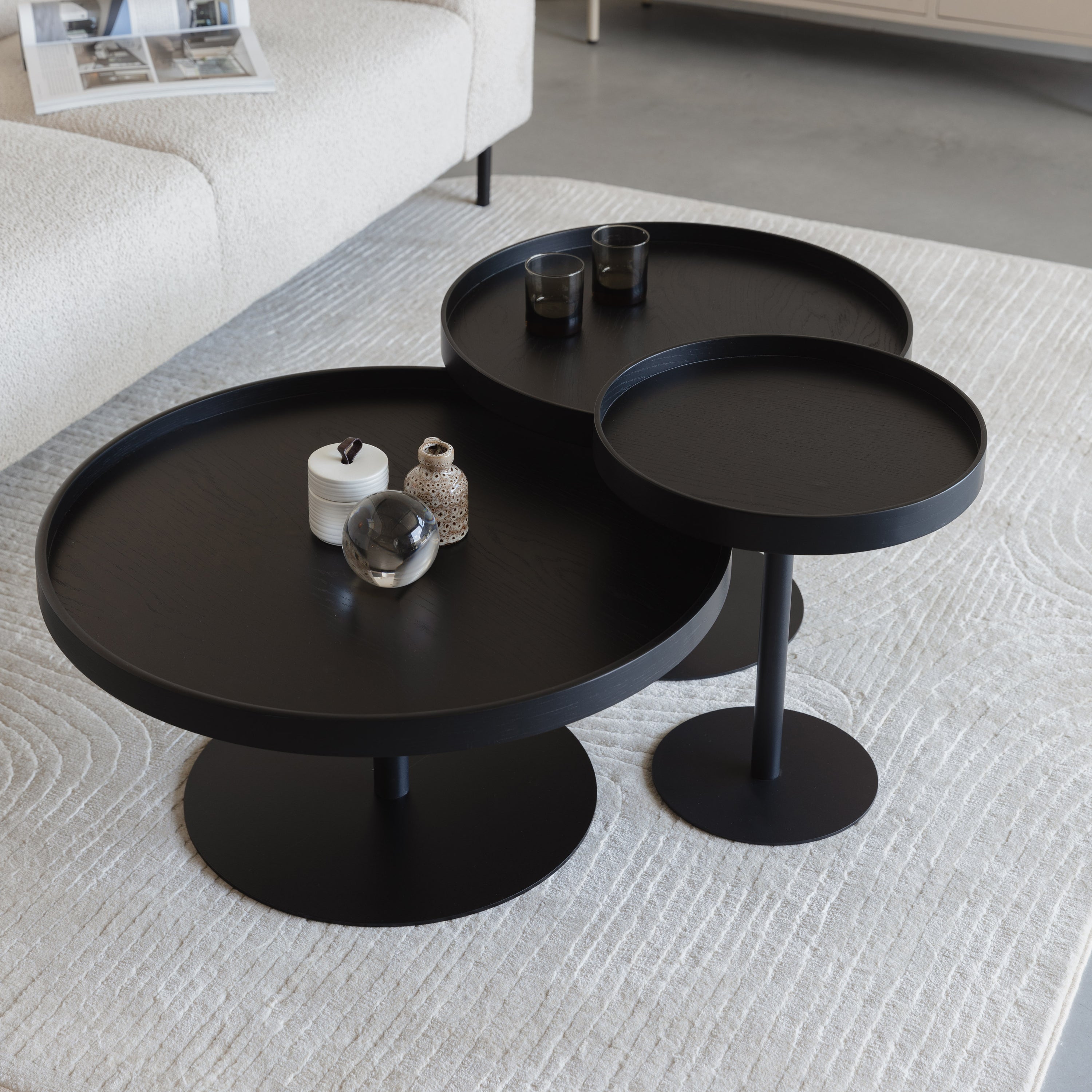 by fonQ Tray Bijzettafel L - Zwart