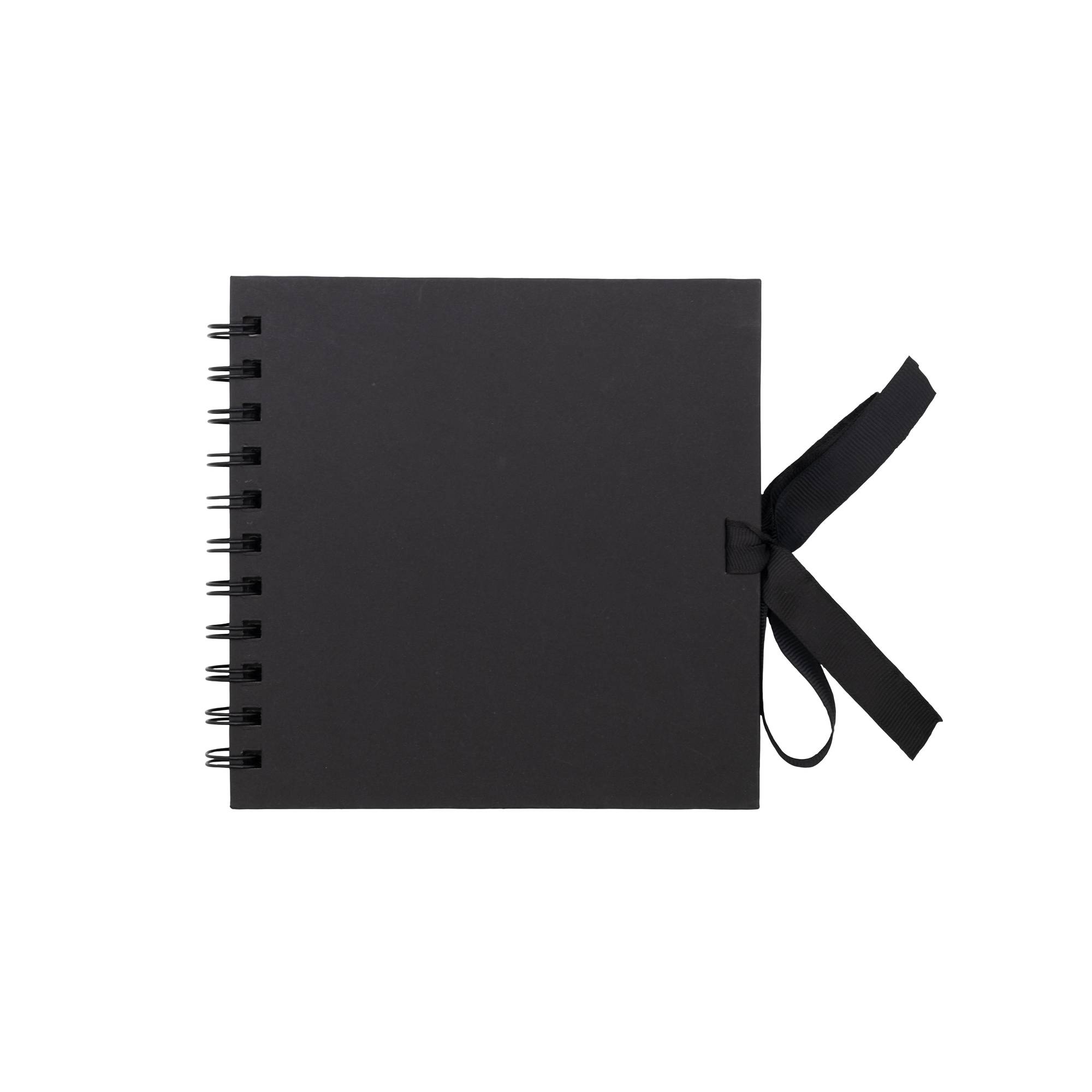 Spiral Bound Black Scrapbook 6 x 6 Inches