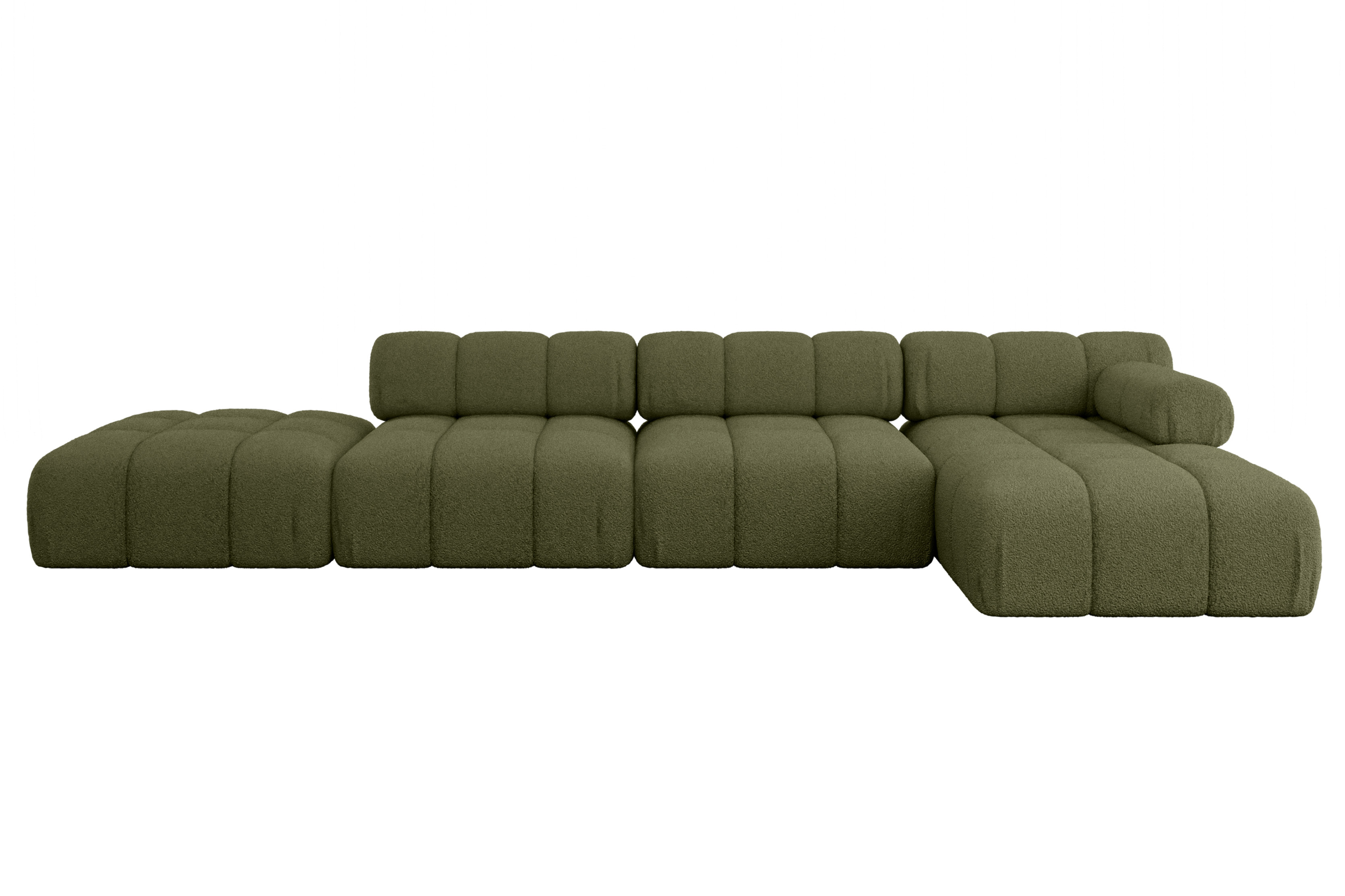 Narożnik prawostronny modułowy LIZUR-L2 380x160x70 cm Zielony