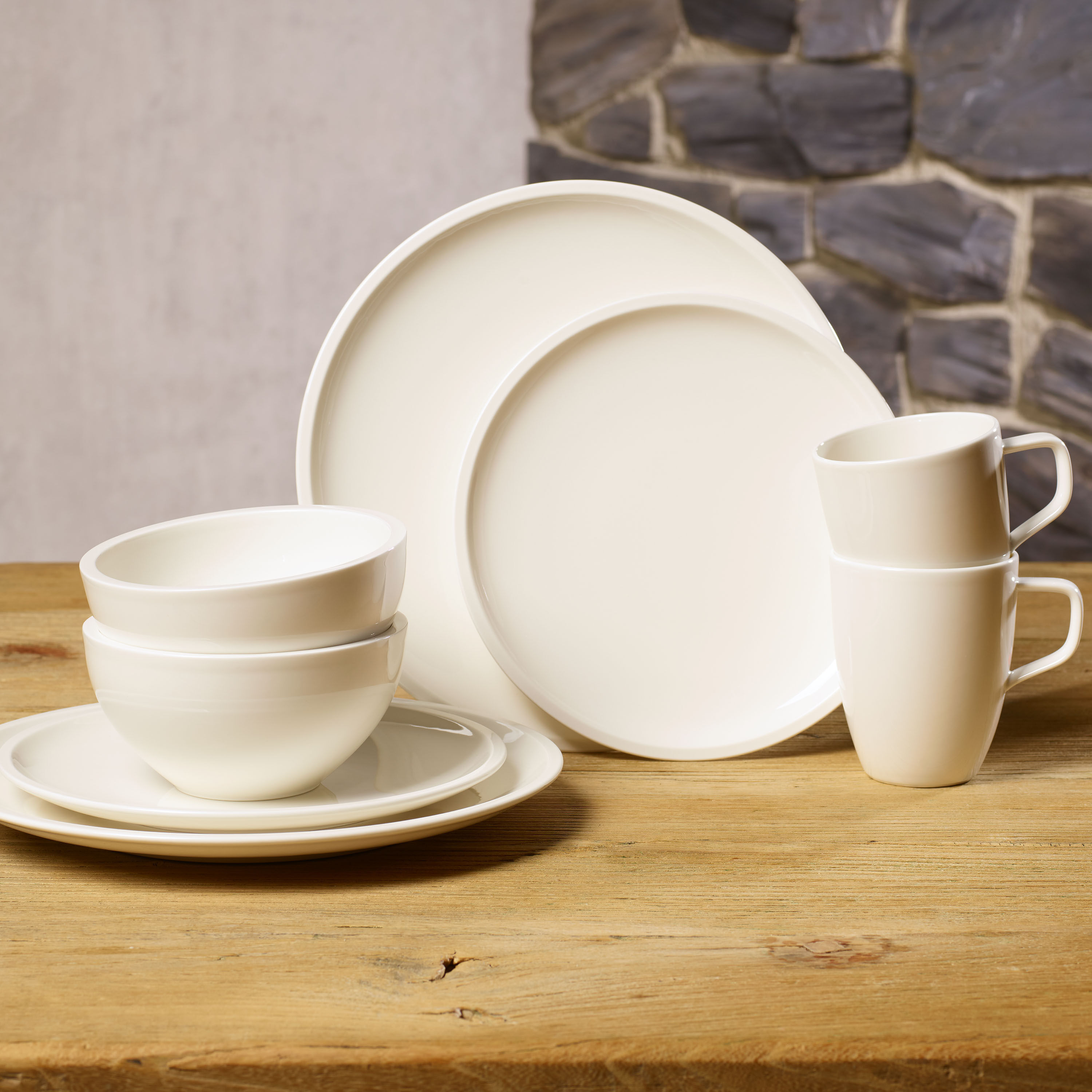 Artesano Dinnerware set - White, Premium Porcelain