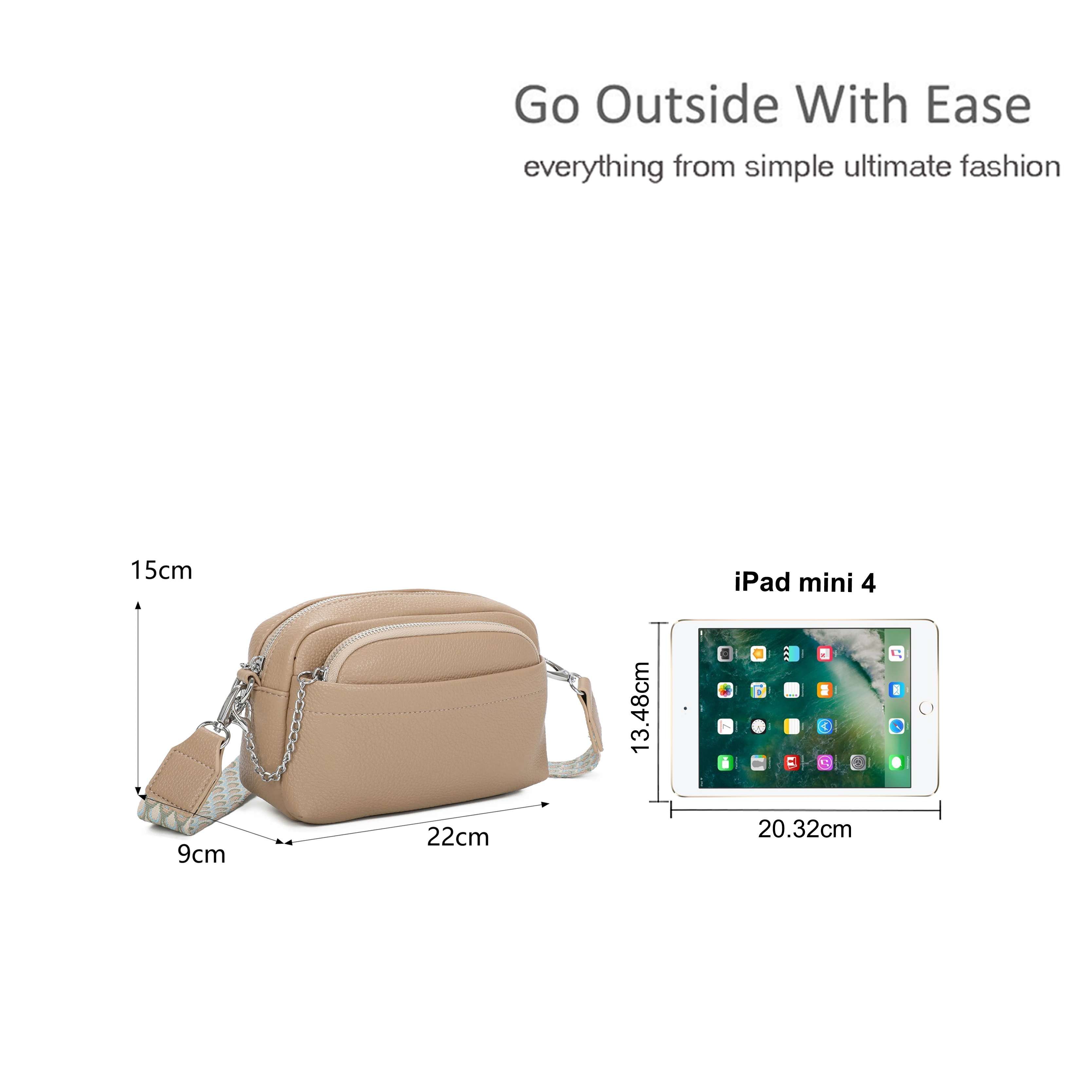 Kitise Front Pocket Crossbody Bag With Detachable Purse