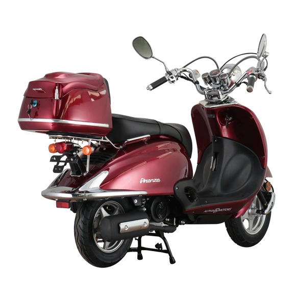 Motorroller »Firenze«, Retro, 125 ccm, 85 km/h, EURO 5 , weinrot, inkl. Topcase