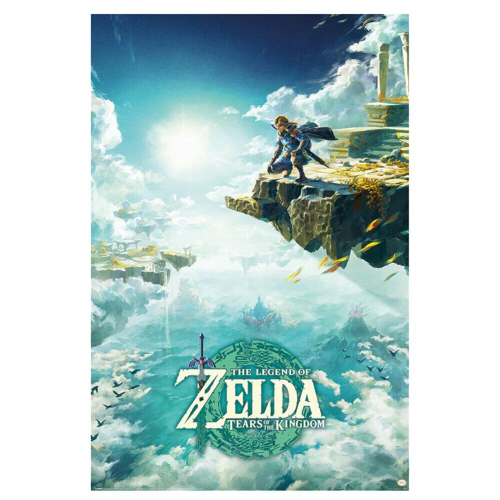 Poster La Légende de Zelda bleu 91,5x61cm