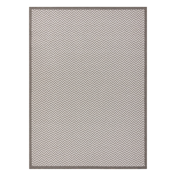 Dywan SZNURKOWY SIZAL BORDERO 2901 płaskie tkanie krem / taupe 80x150 cm